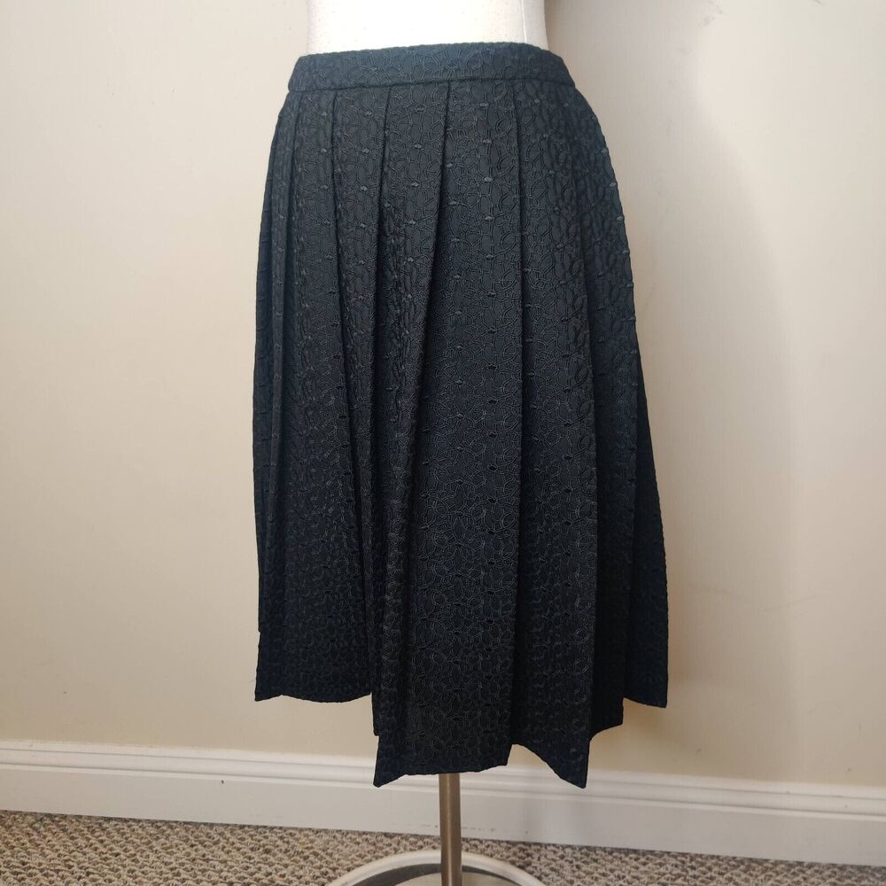 Calvin Klein Black Textured A-Line Skirt - Picture 5 of 10